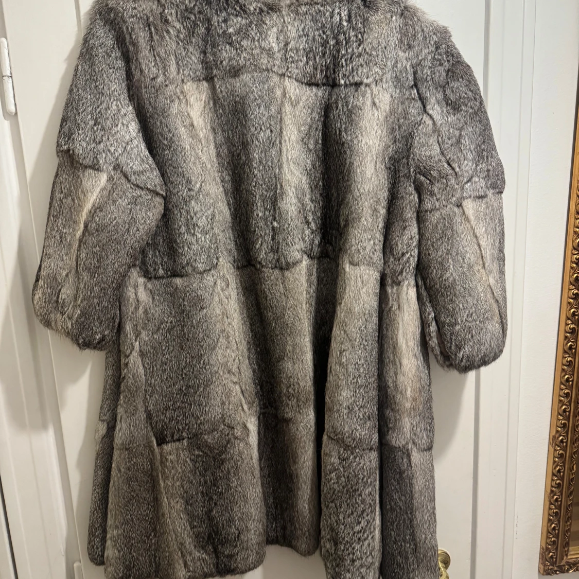 Grå pälsjacka  - 90