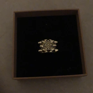 Ring med nitar från Edblad - Snygg ring från Edblad med ett unikt designmönster av nitar. Ringen är i en elegant silverfärg och kommer i en stilren förpackning. Perfekt för att ge din outfit en edgy touch.