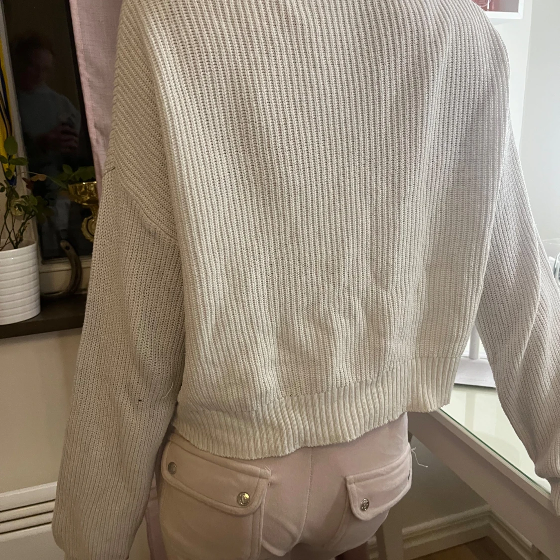 Vit ribbad tröja från Kappahl - 91