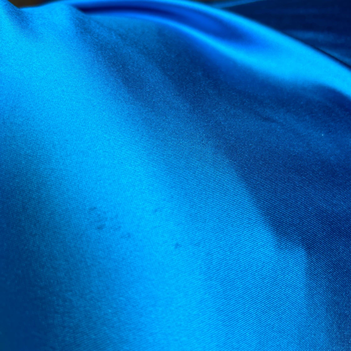 Blå satinklänning  - 92