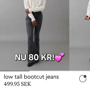 Grå bootcut jeans! Gina tricot. 💕 - Snygga bootcut jeans från Ginatricot, hoppas dem kommer till användning. ALDRIG ANVÄNDA! Vill bara få sålt dem. De är i storlek 38. Perfekta för både vardag och fest! 🥰😚💓