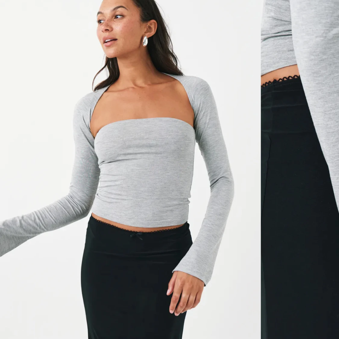 grå soft touch topp