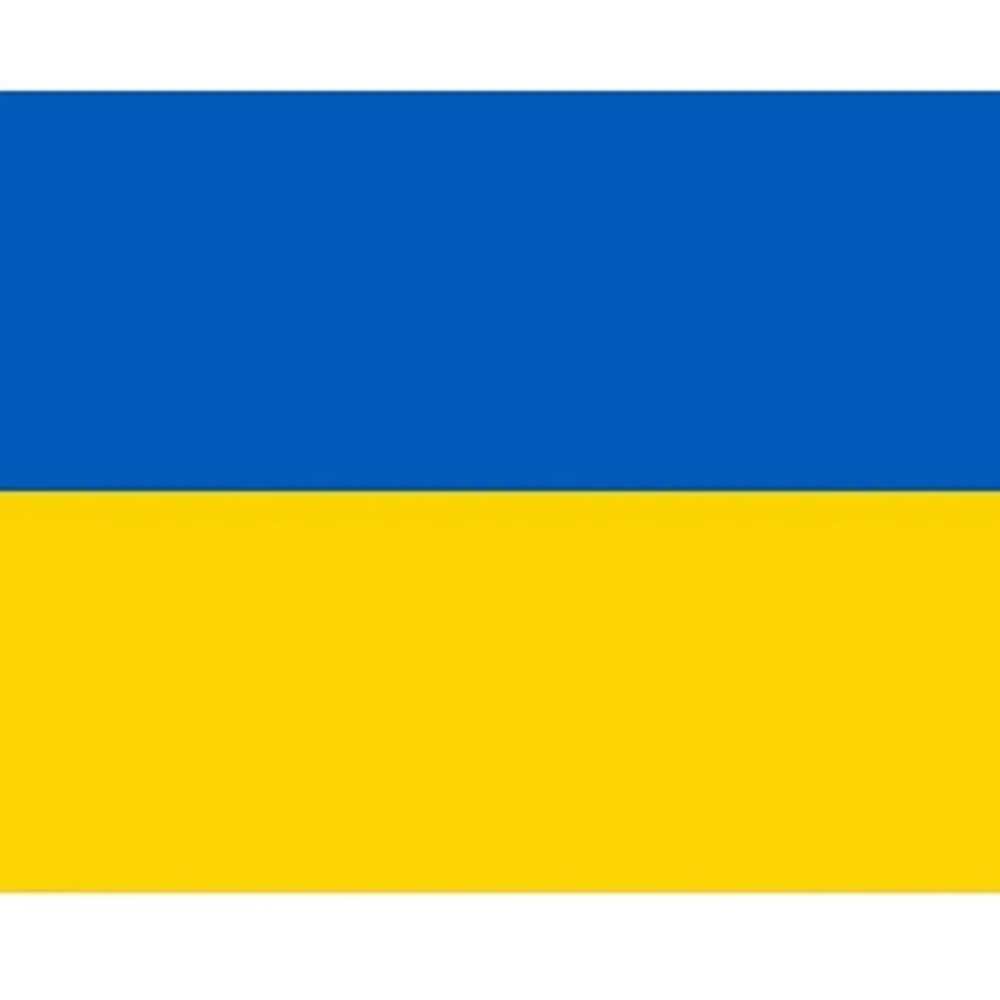 A Ukrainian flag with the measures 90X150 cm. Accessoarer.