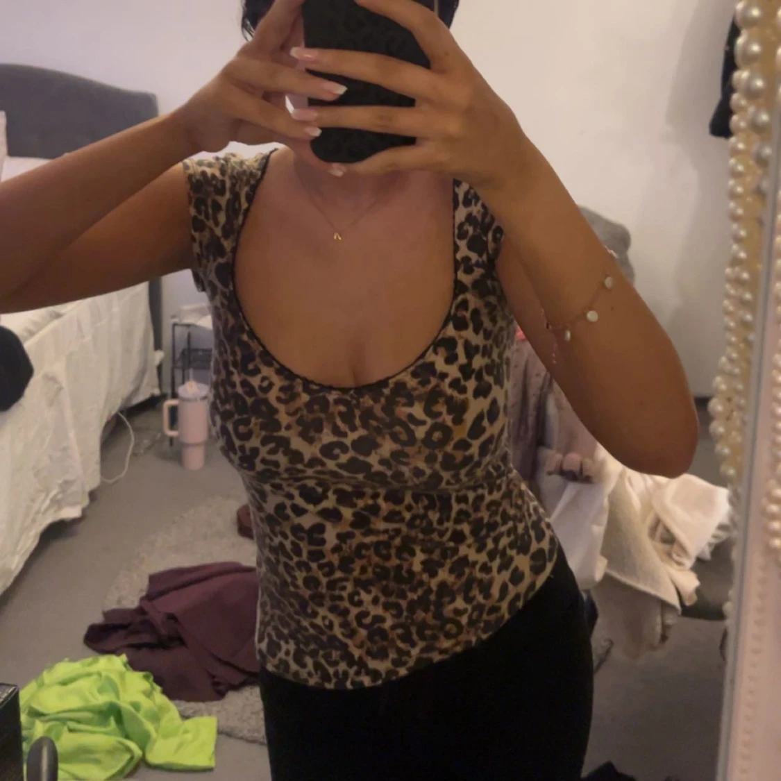 Leopardmönstrad topp