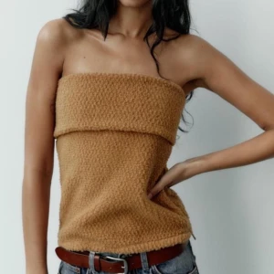 Brun tubtopp i teddy-material - Brun tubtopp i teddy-material som jag knappt använt!🧸🧡🤎