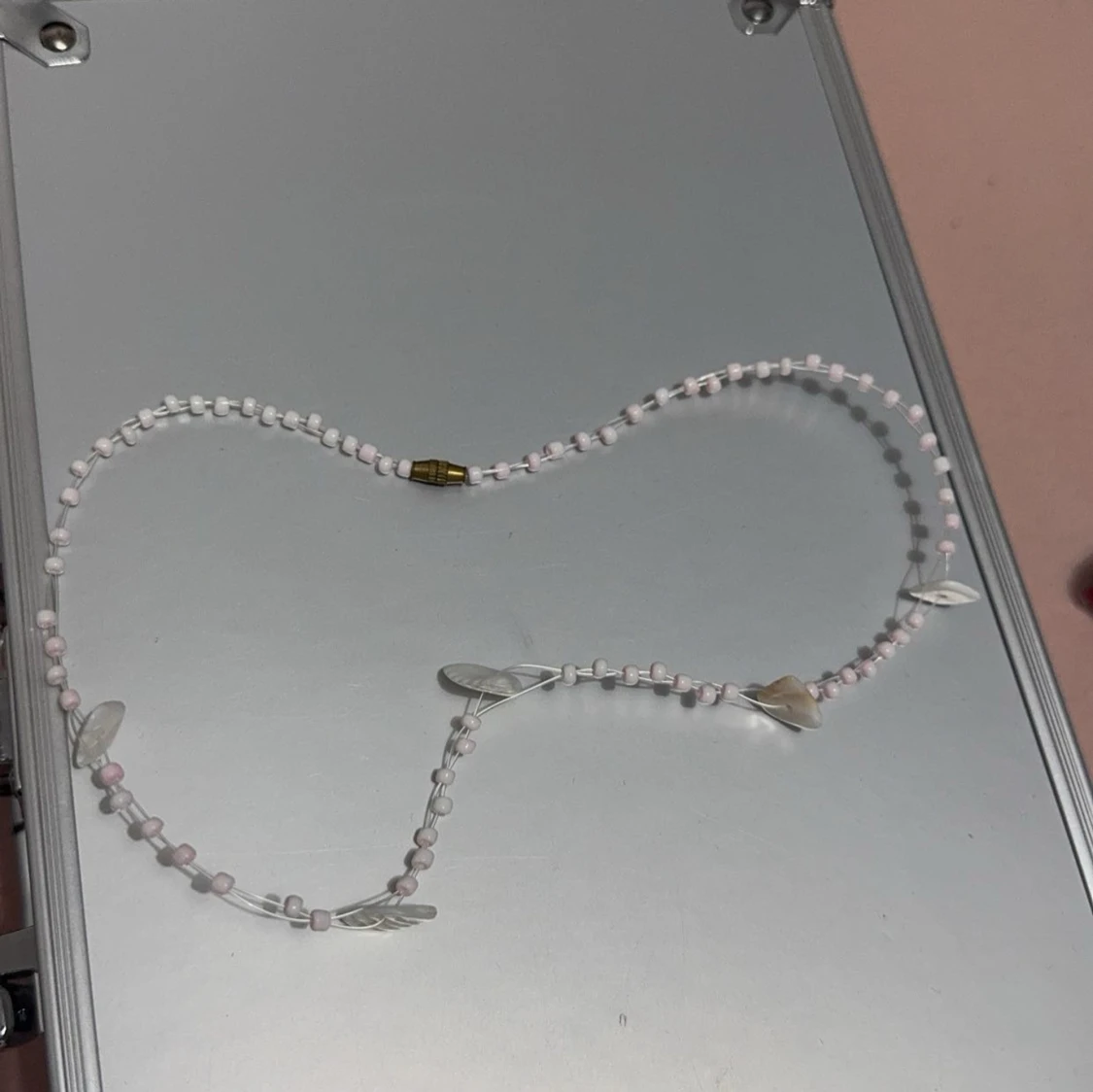Ljusrosa  pärlhalsband Barn  - 90