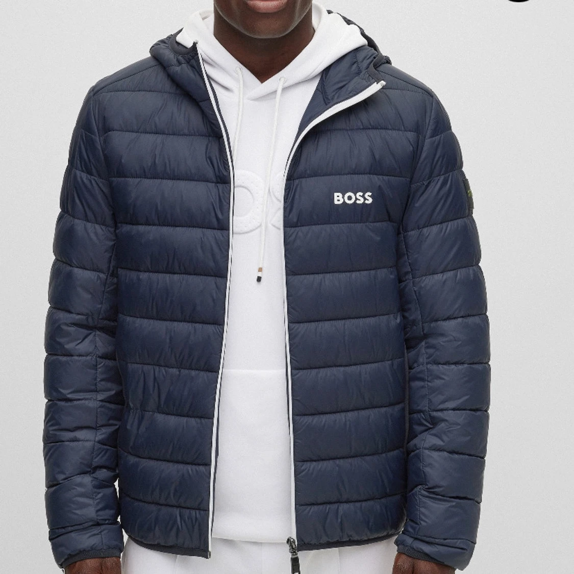 Mörkblå pufferjacka från BOSS.     Boss Green J_thor dark blue