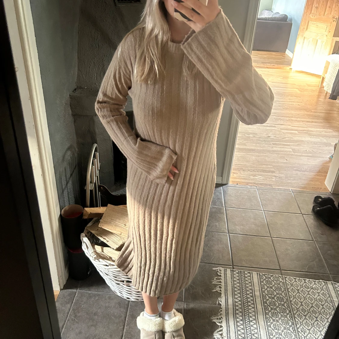 Stickad långklänning  - 92