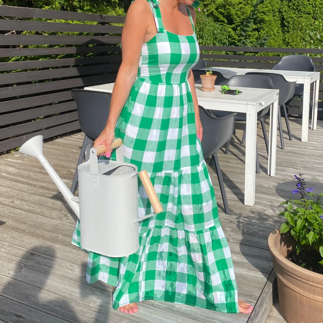 Rutig klänning - 90