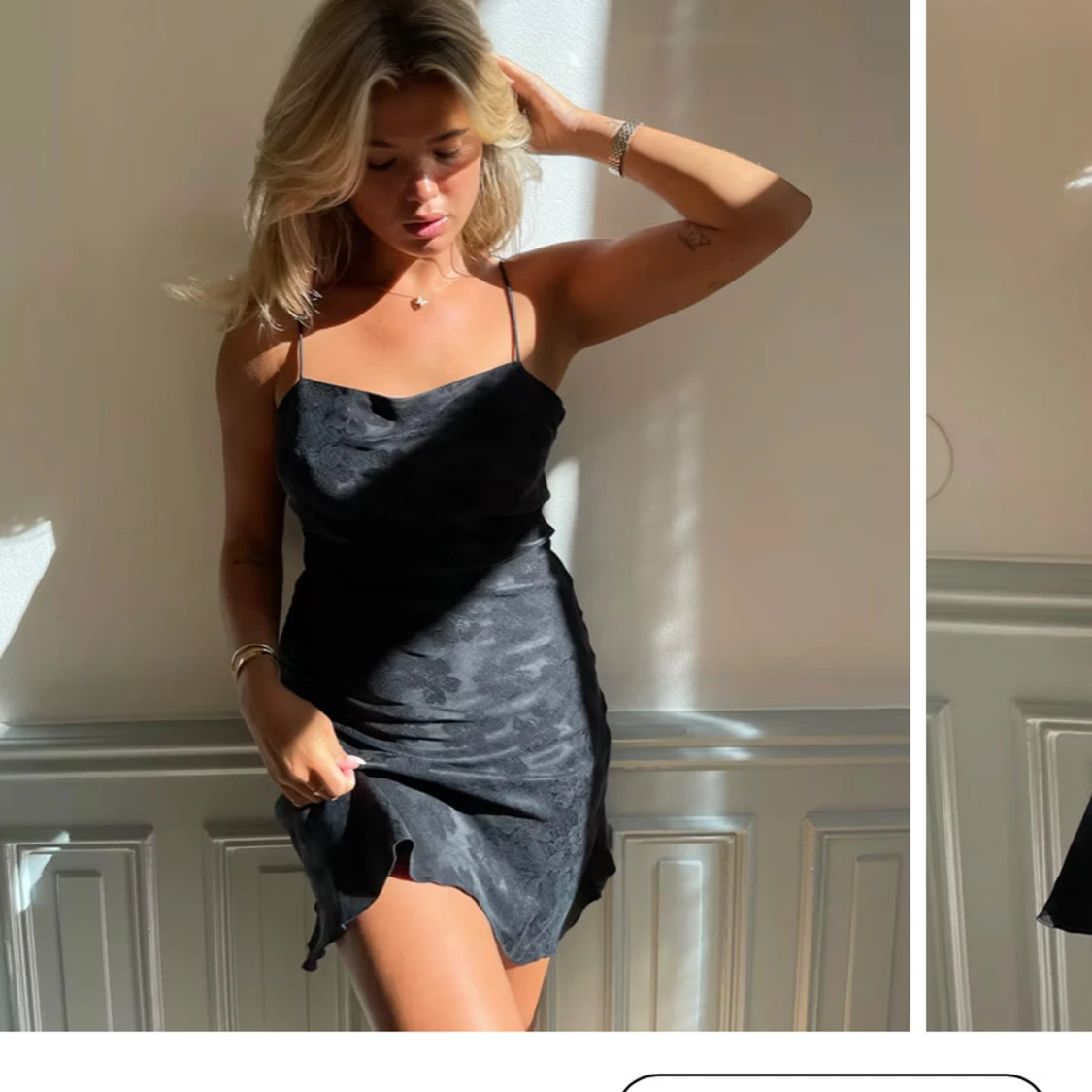 Svart klänning med öppen rygg