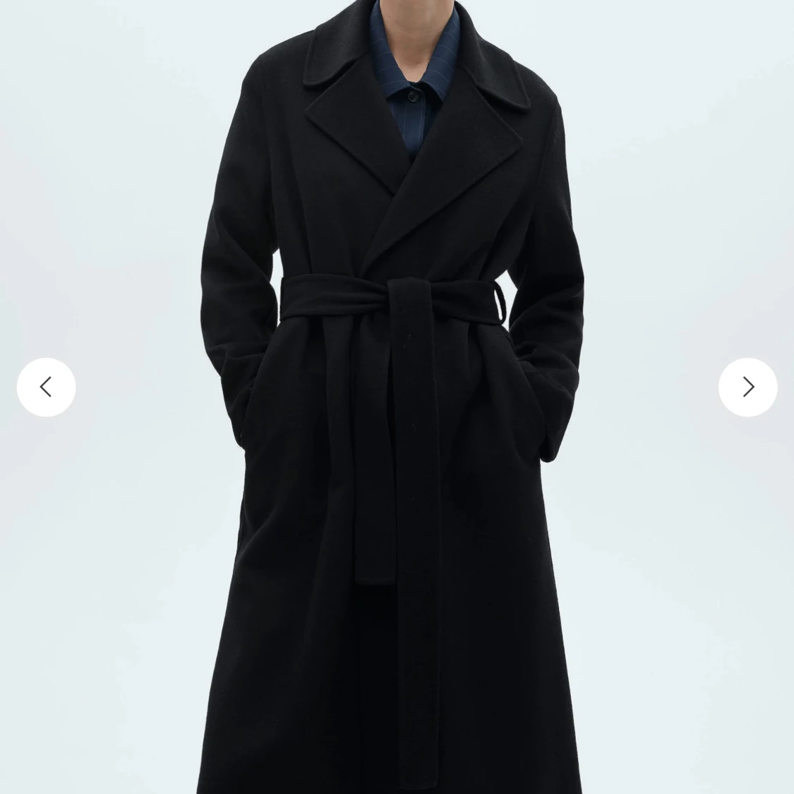 Svart ullkappa från Mango - 2