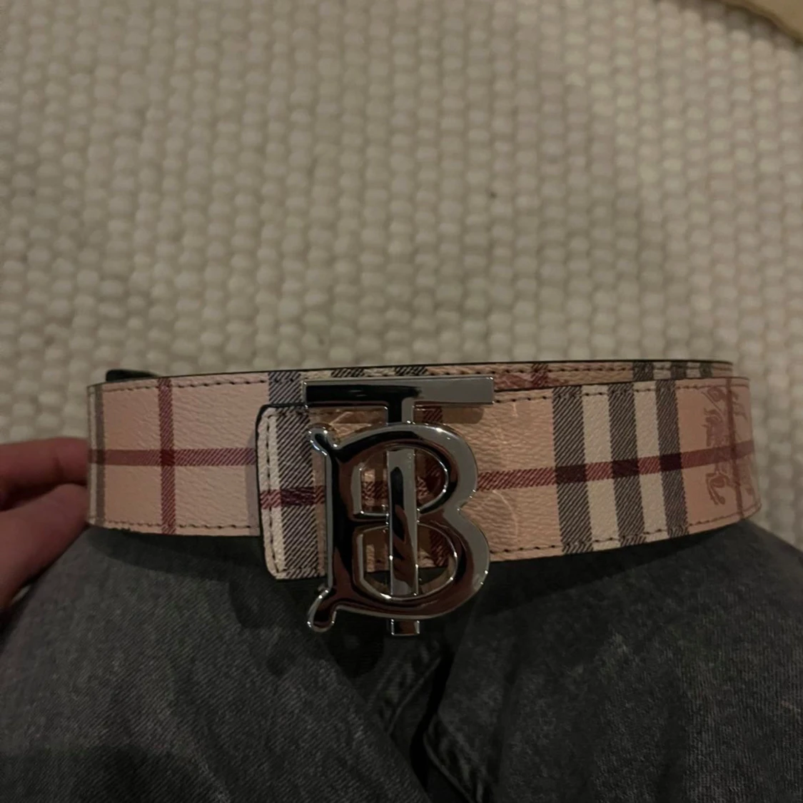 Burberry bälte silver tag - 3