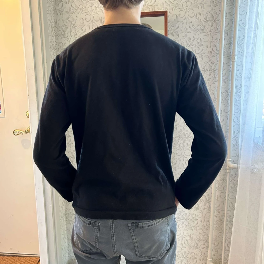 Svart långärmad cdg tröja - 2