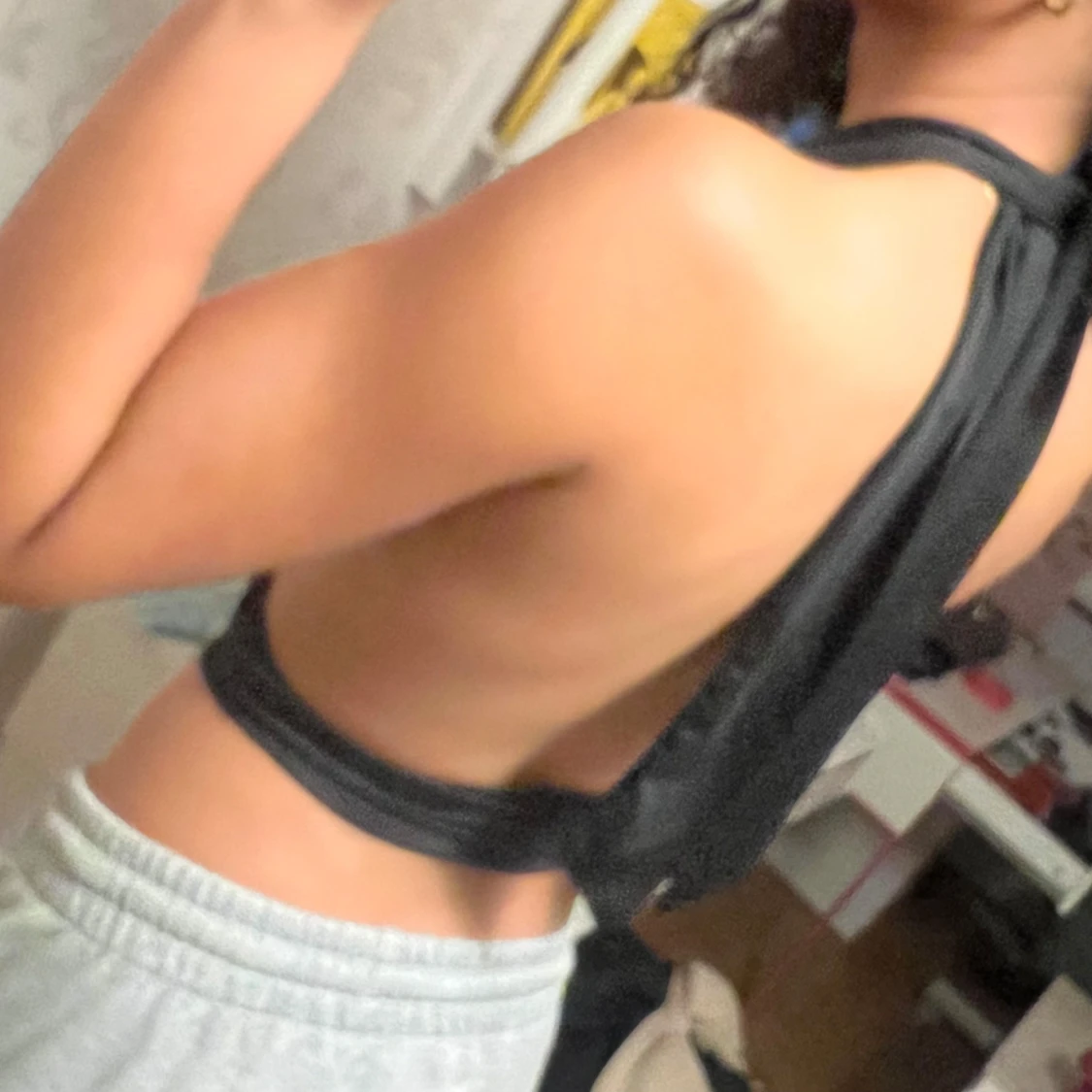 Svart halterneck-topp - 2