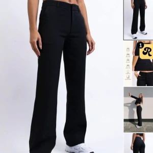 Svarta kostymbyxor  - Kostymbyxor från madlady som passar till allt i st 32 L30. Köpte de för två månader sen men har inte kommit till någon större användning då dem är för små för mig. De är i mycket bra skick🫶🏻.Skriv gärna vid intresse eller om ni vill ha fler bilder☺️❤️.