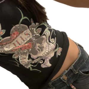 Jätte snygg ed Hardy tröja 💕 - Jätte bra skick och använd ett fåtal gånger, storlek står inte men skulle säga att den är S/M (katt i hemmet)