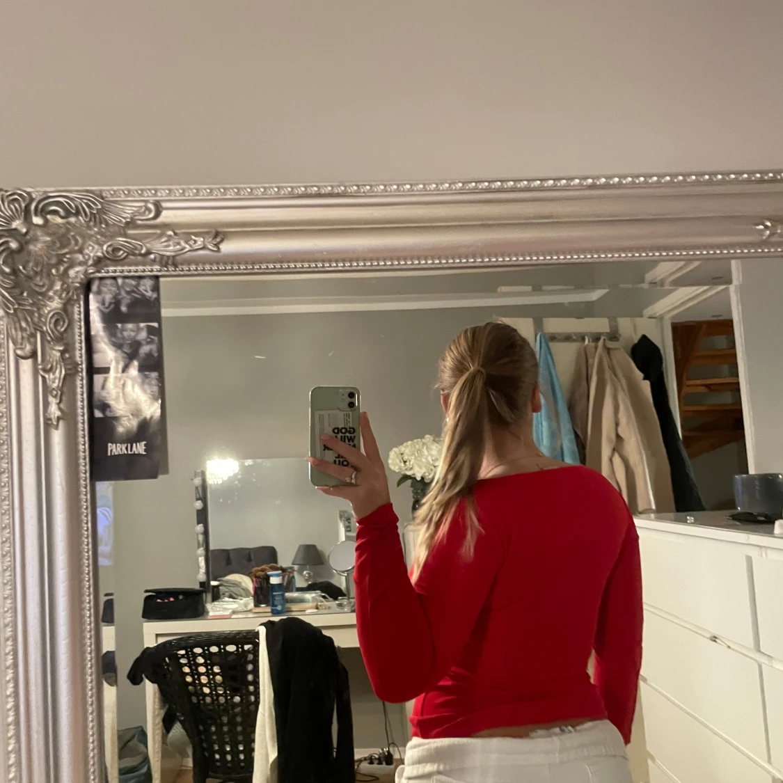 Röd långärmad topp från H&M - 4