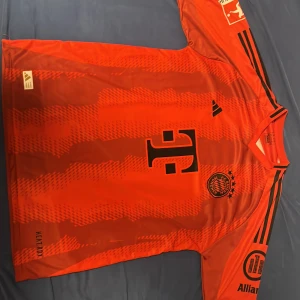 Bayern München T-Shirt - Fick den i present när jag var i tyskland 2023,Den är använd ett par gånger men är fortfarande i bra skick,Den är inte stor i storlek och jag gycker personligen den faktiskt är lite mindre i storlek