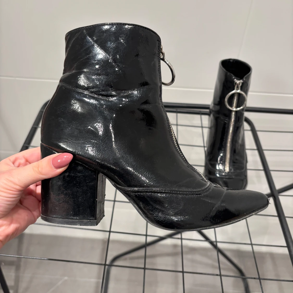 Svarta boots med dragkedja - 1