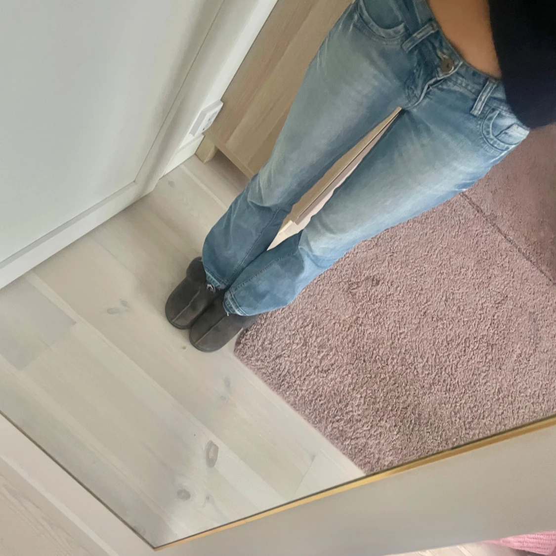 Blå bootcut jeans