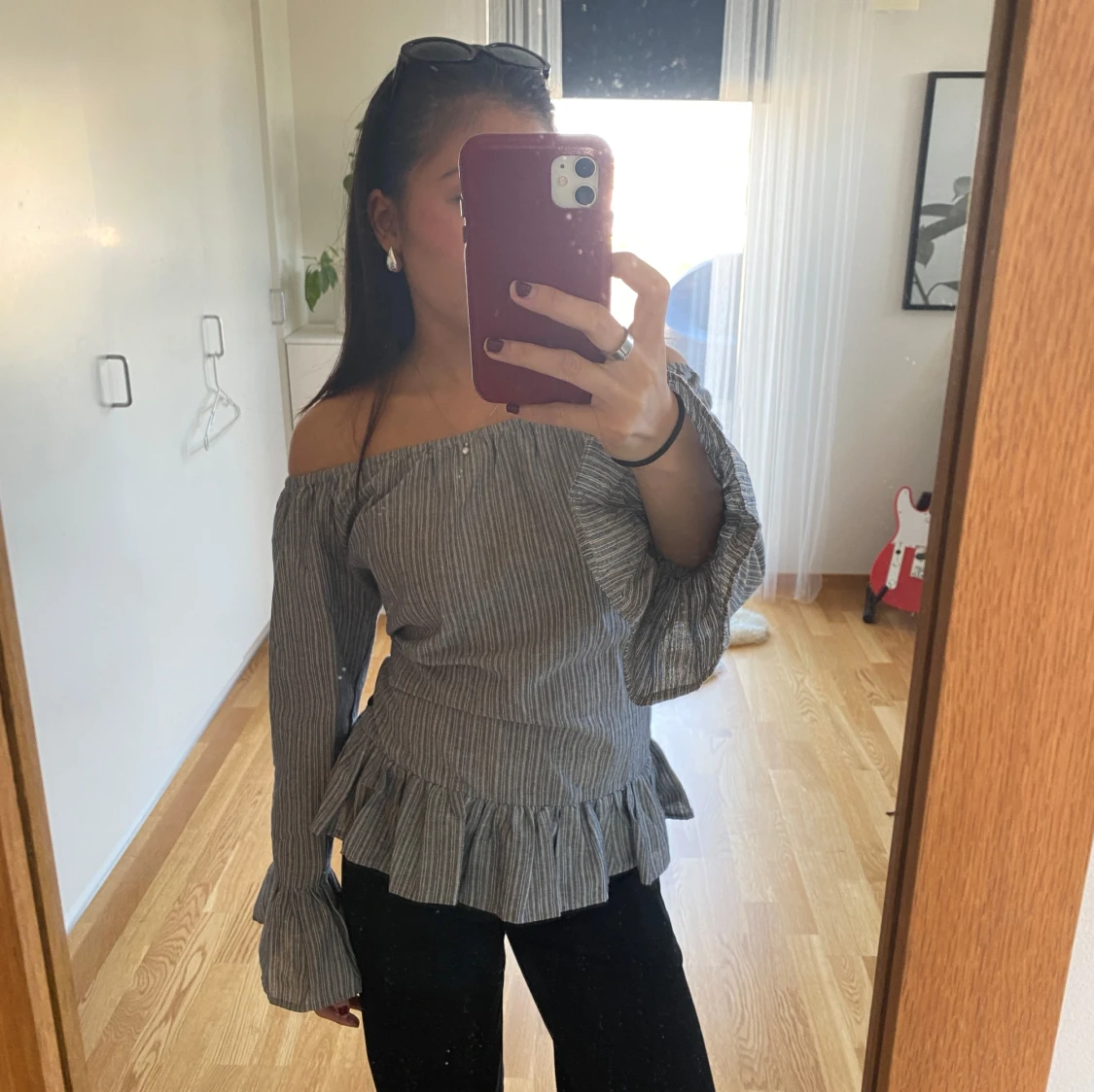 Off shoulder tröja - 90