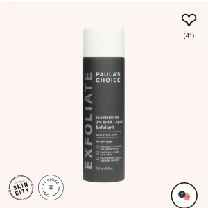 Paula's Choice 2% BHA Liquid Exfoliant - En daglig leave-on exfoliering i en limited edition på 236 ml som är extra effektiv för acne, förstorade porer, rynkor, rodnad och pormaskar. Exfolierar både hudens yta och inuti porerna tack vare en koncentration på 2% salicylsyra (BHA). Har en mycket lätt fomula som snabbt absorberas av huden. Salicylsyra har även en naturligt anti-inflammatorisk (lugnande) och antibakteriell effekt på huden. 100% fri från parfym och färgämnen. Exfolierande daglig leave-on med BHA. Lättanvänd och passar alla.