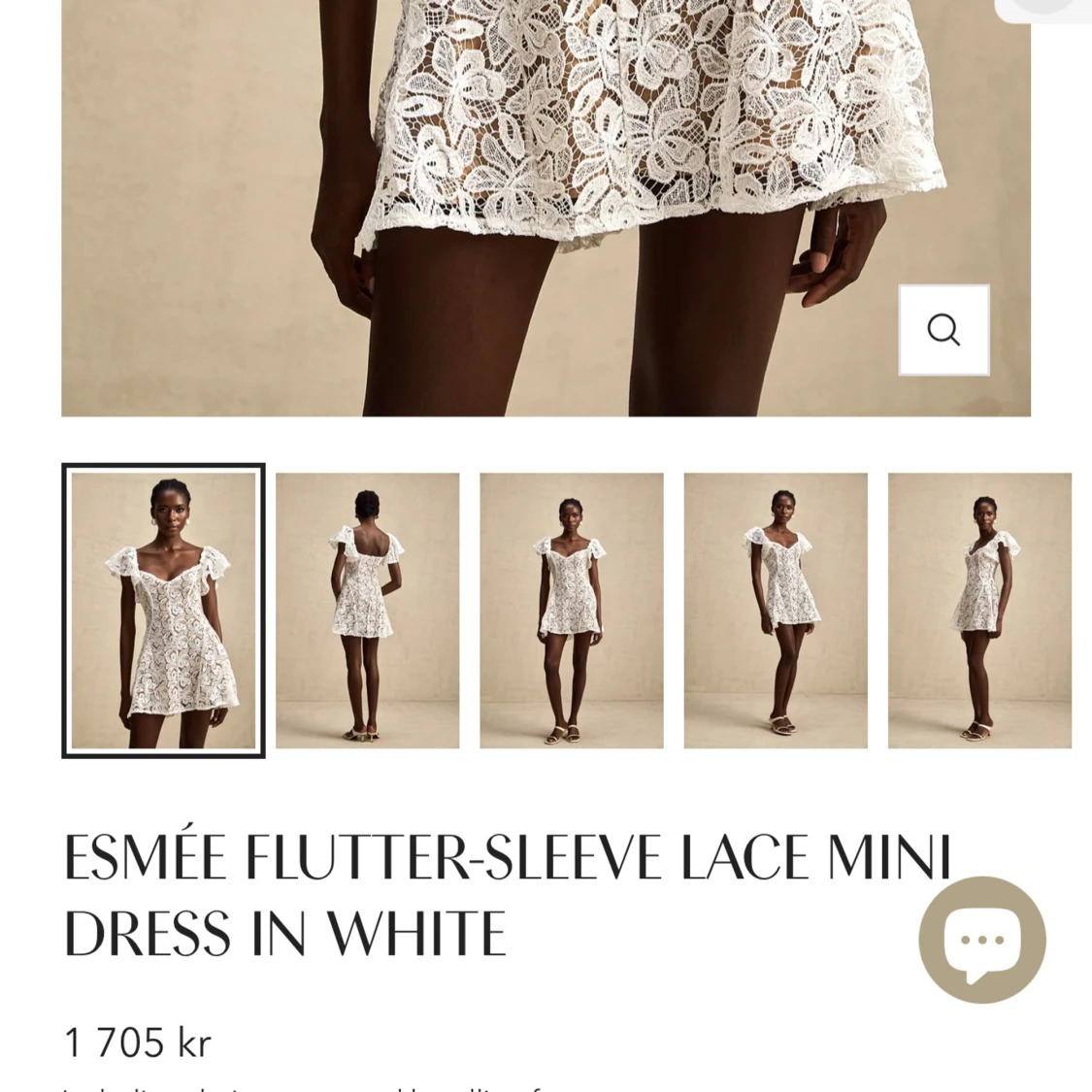 Vit spetsklänning från Miss Rosier - 1