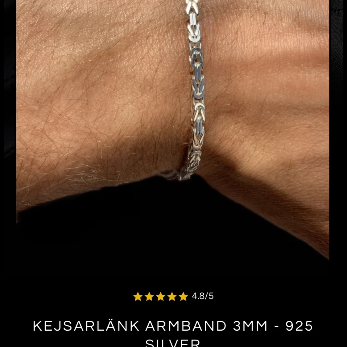 Kejsarlänk armband (925 silver) - 91