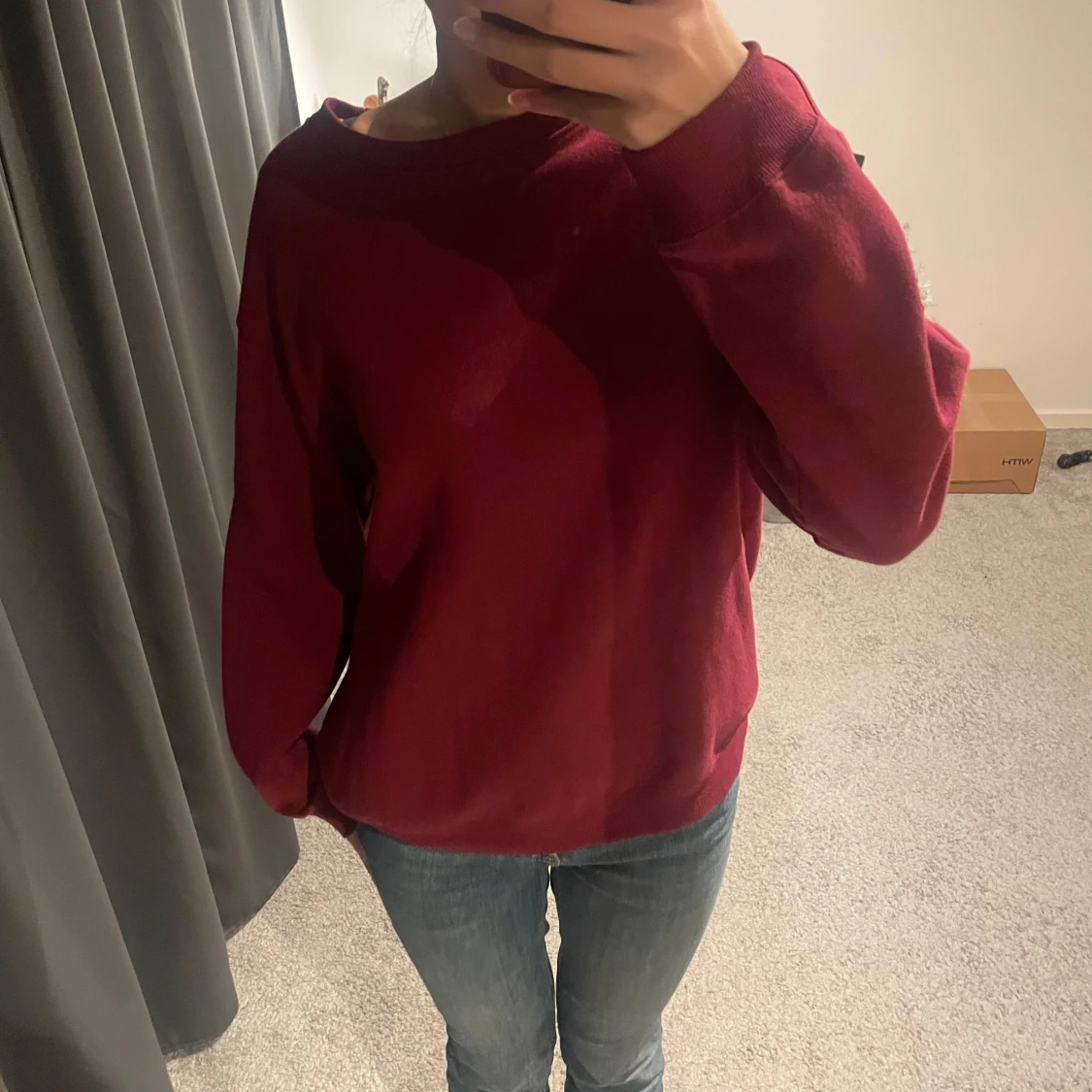 Vinröd sweatshirt - 90