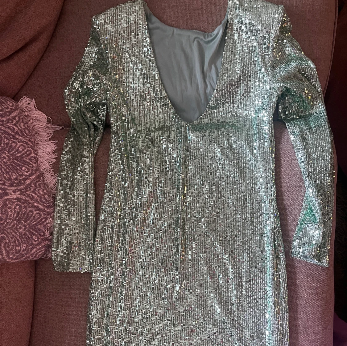 Grön glittrig klänning Mango - 92