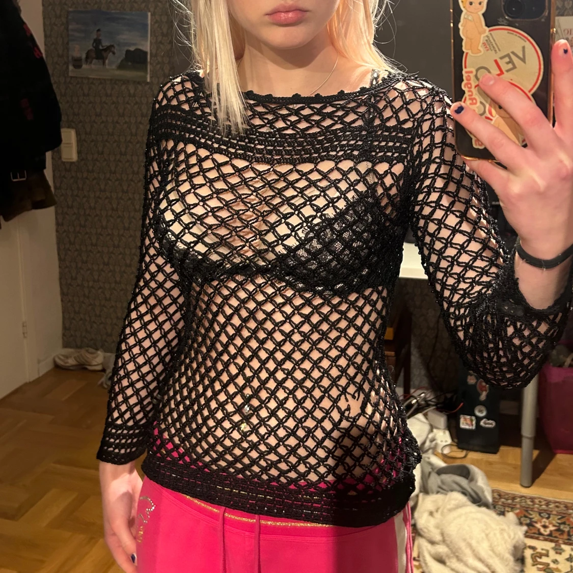 Vintage nät topp - 90