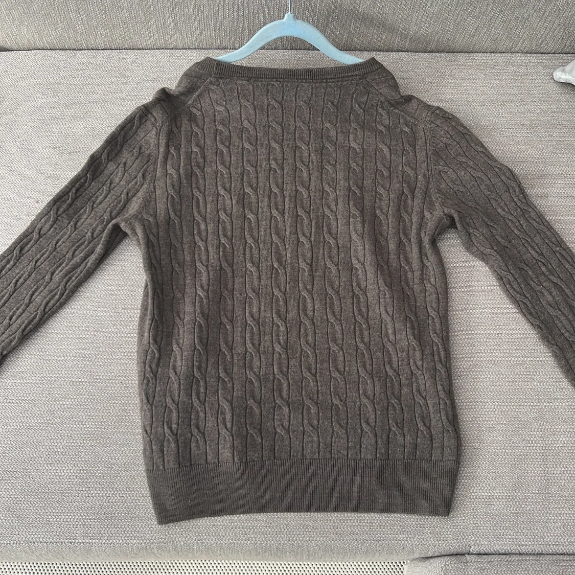 Grå Morris merino ull tröja - 91