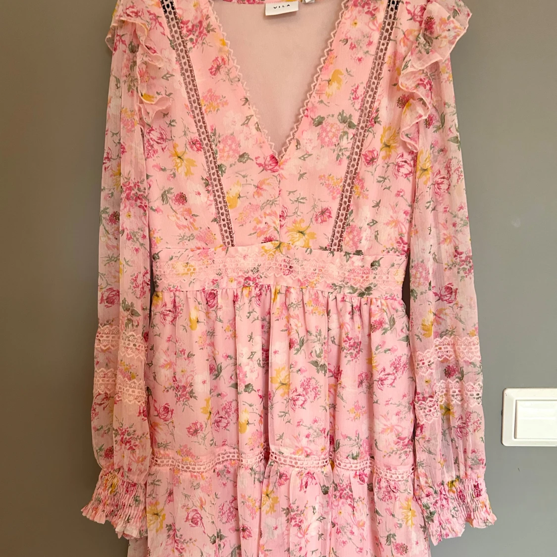 Super söt rosa blom klänning