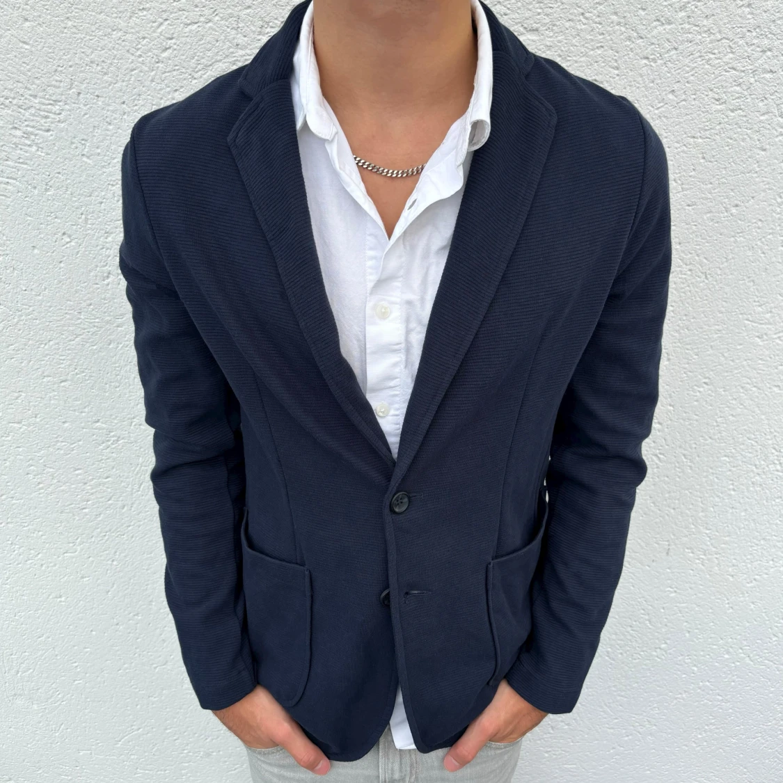 Marinblå Cardigan  - 90