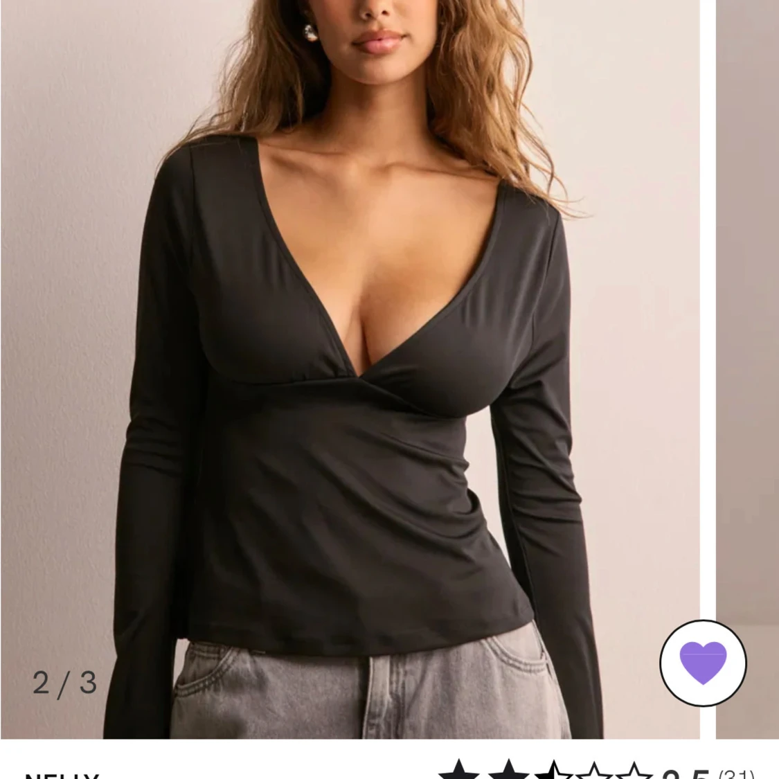 Svart långärmad topp från Nelly - 4