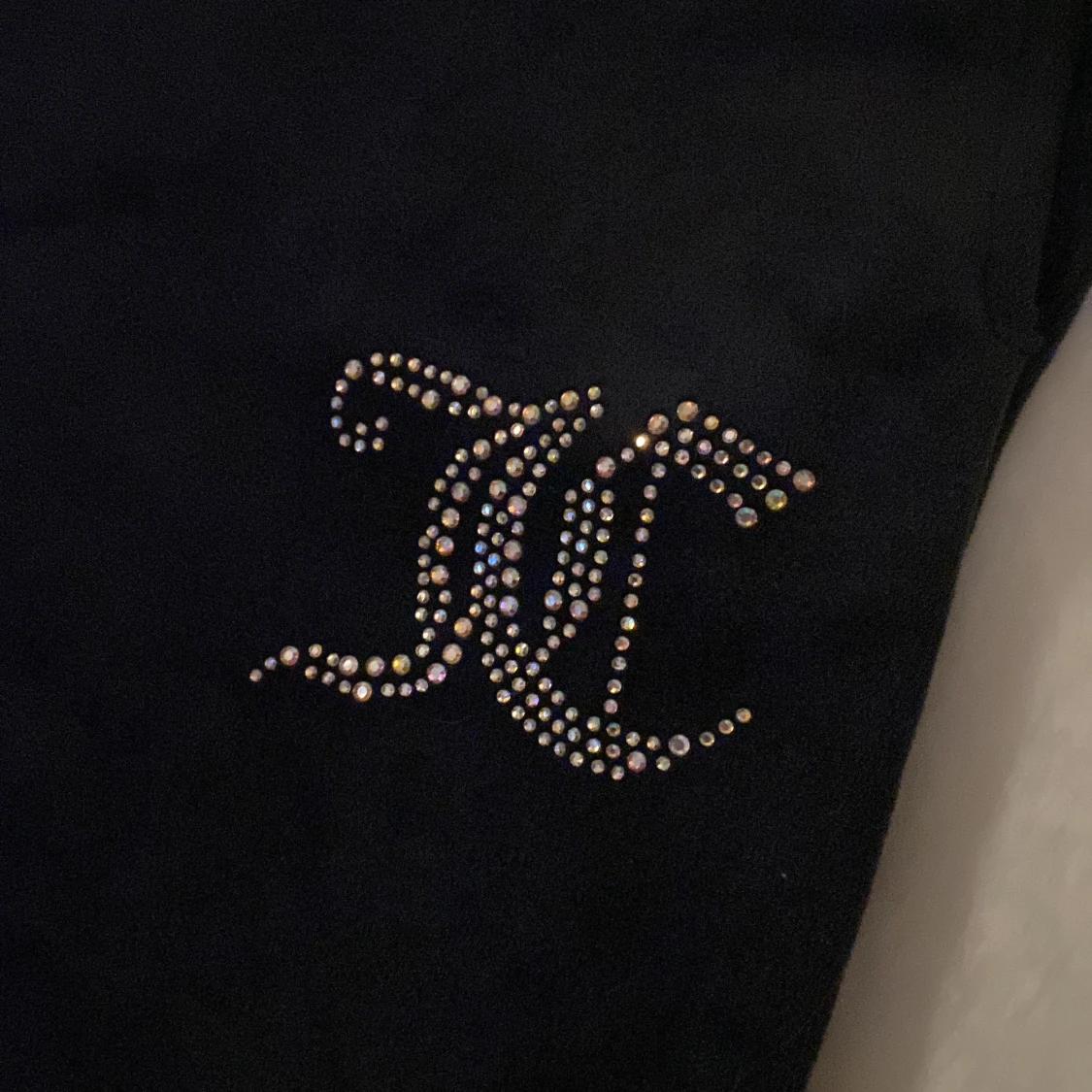 Marinblå juicy counture byxor med strassdetalj - 3