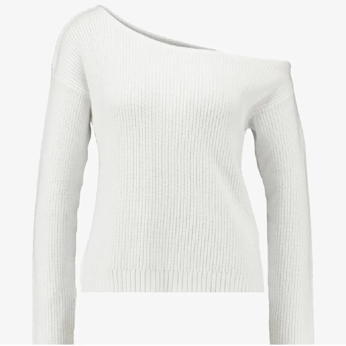 Vit offshoulder stickad tröja Even&odd - 2