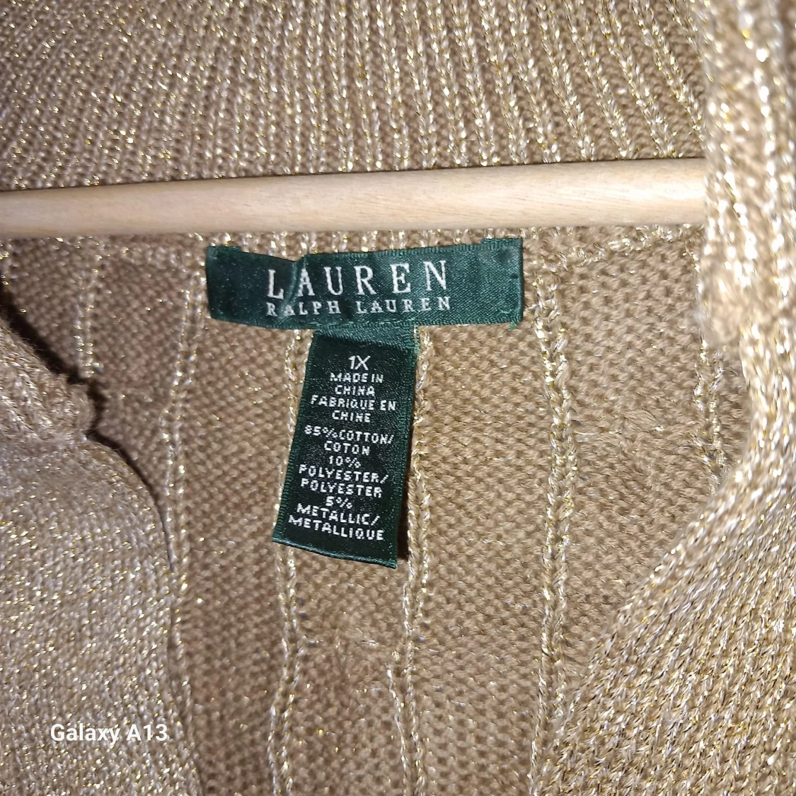 Beige stickad tröja från Ralph Lauren - 1