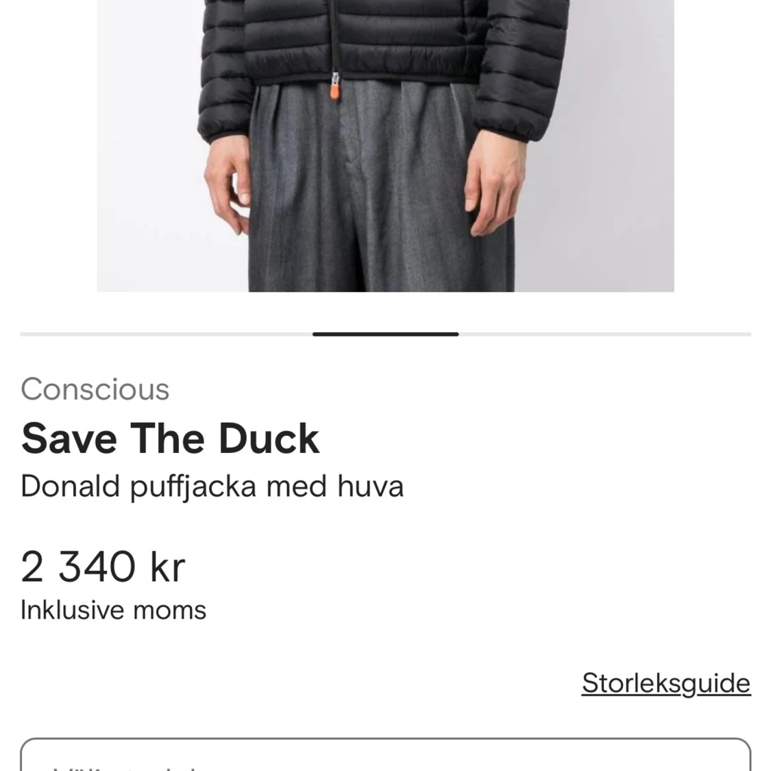 Svart pufferjacka från Save The Duck - 92