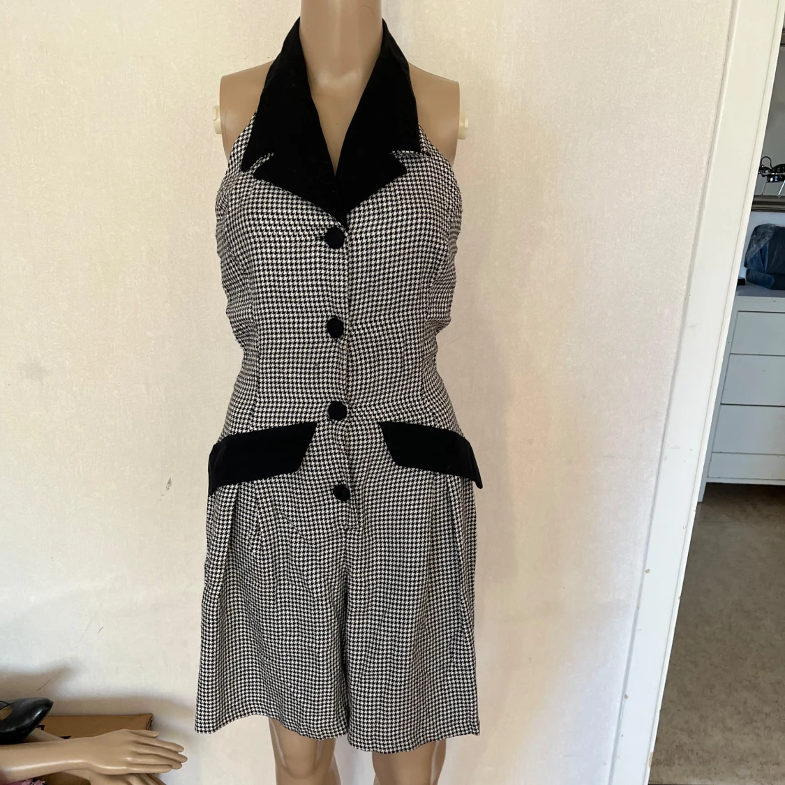 Rockabilly retro vintage 50-tal 60-tal stil jumpsuit playsuit romper dräkt