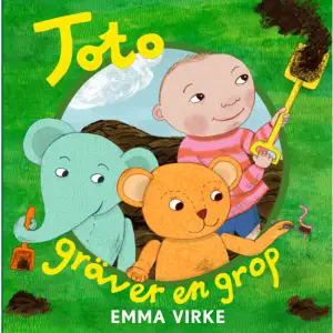 Toto tar sin lilla sked och börjar gräva. Gräv mera! ropar Nalle och hämtar en spade. Toto hittar ett vackert fat. Gräv mera! ropar Elefant och hämtar en bättre spade. Gropen blir större och större. Vad hittar Toto längst ner? Småbarnsböckerna om Toto låter barnen utforska och upptäcka! Emma Virke är illustratör och författare och bosatt i Stockholm. 2014 utkom hennes första småbarnsbok Toto tittut, som snabbt blev en favorit bland både läsare och kritiker.    Format Board book   Omfång 16 sidor   Språk Svenska   Förlag Lilla Piratförlaget   Utgivningsdatum 2017-03-08   Medverkande Emma Virke   ISBN 9789188279453  