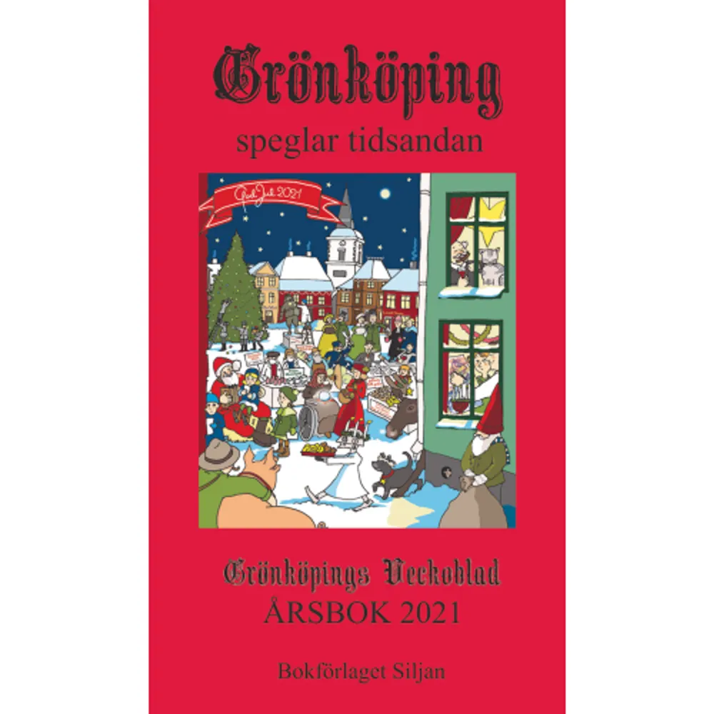 Grönköping speglar tidsandan innehåller ett urval artiklar, notiser, ledare, dikter och pressgrannar från Grönköpings Veckoblad. Aktuella nyhetshändelser och trender i det svenska samhället speglas genom den fiktiva, idylliska småstadens perspektiv. Boken innehåller även en förteckning över de 23 skribenter som har bidragit med utvalda texter och namnen på Veckobladets chefredaktörerer genom tiderna.    Format Kartonnage   Omfång 128 sidor   Språk Svenska   Förlag Bokförlaget Siljan   Utgivningsdatum 2021-11-04   Medverkande Rolf Christerson   ISBN 9789198560565  . Böcker.