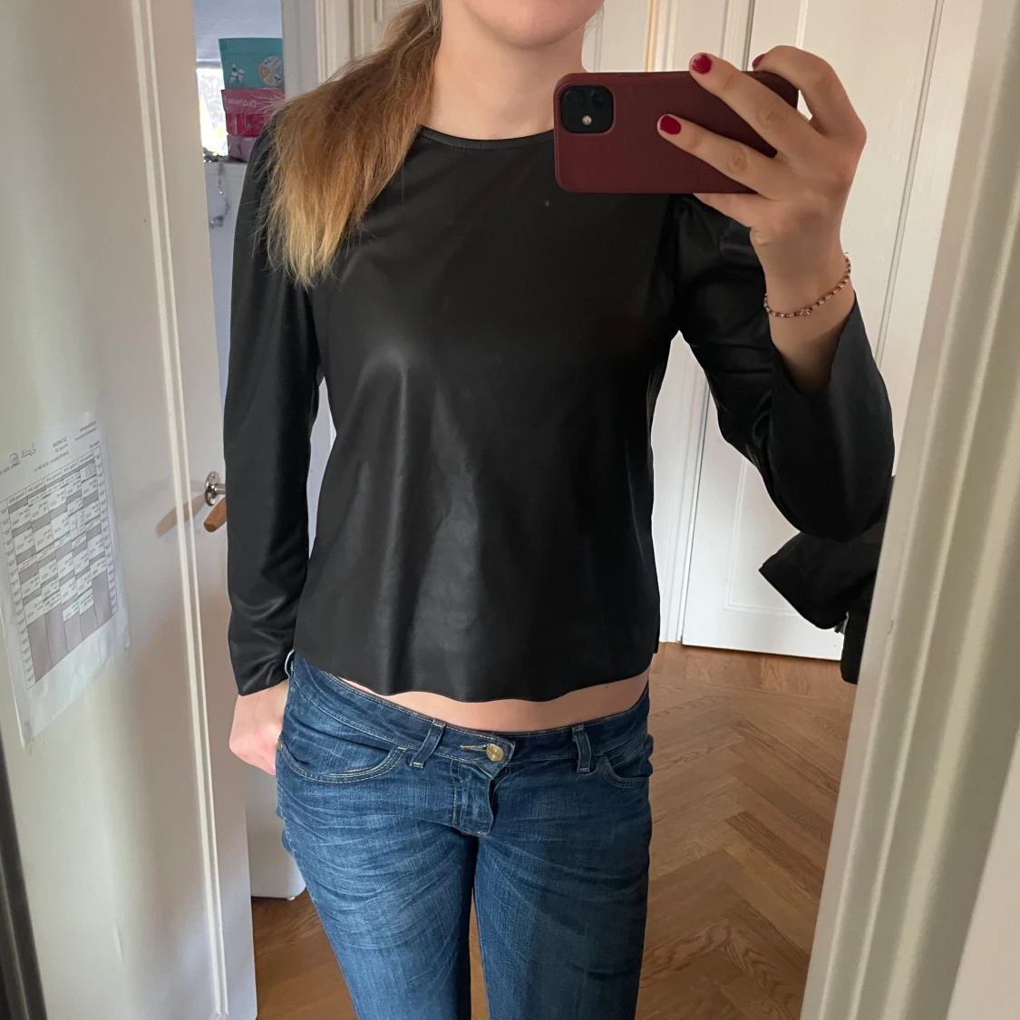 Svart långärmad topp - 90