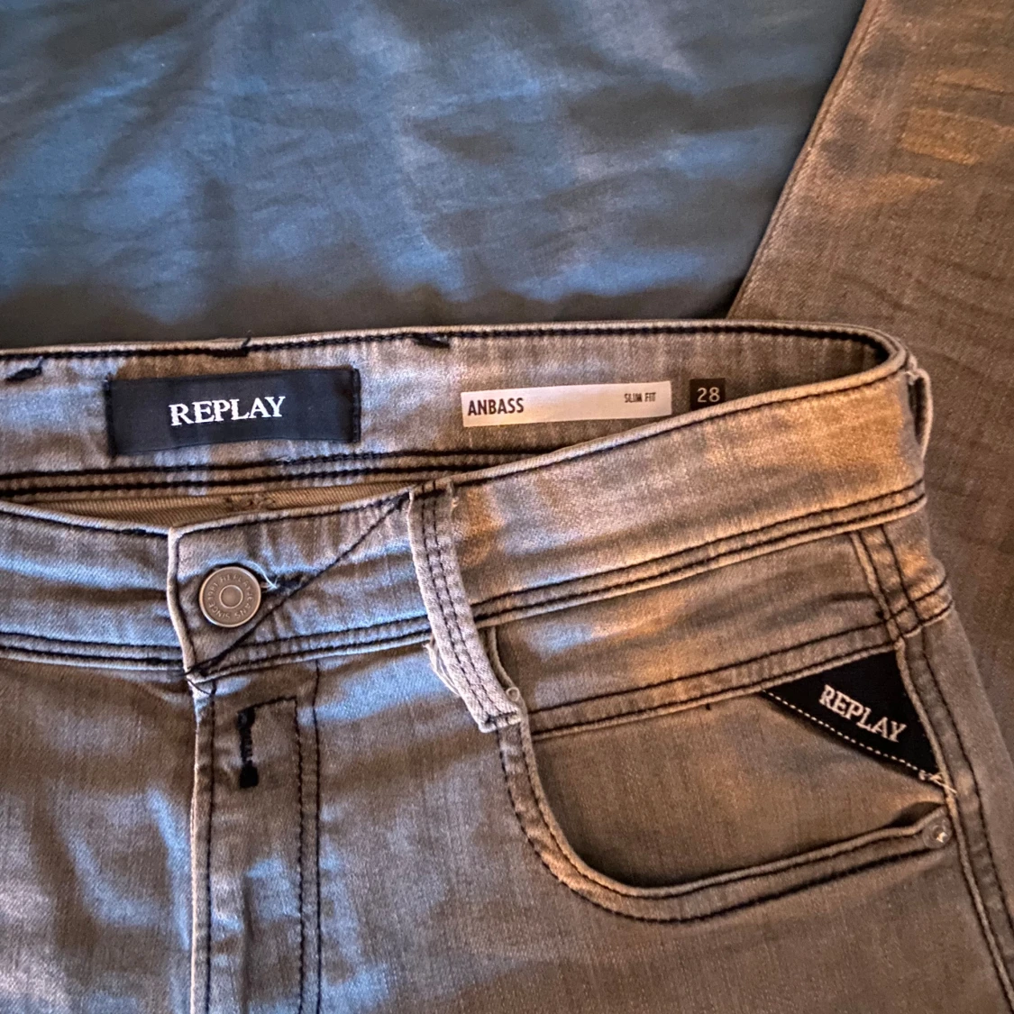Grå Replay anbass jeans - 92