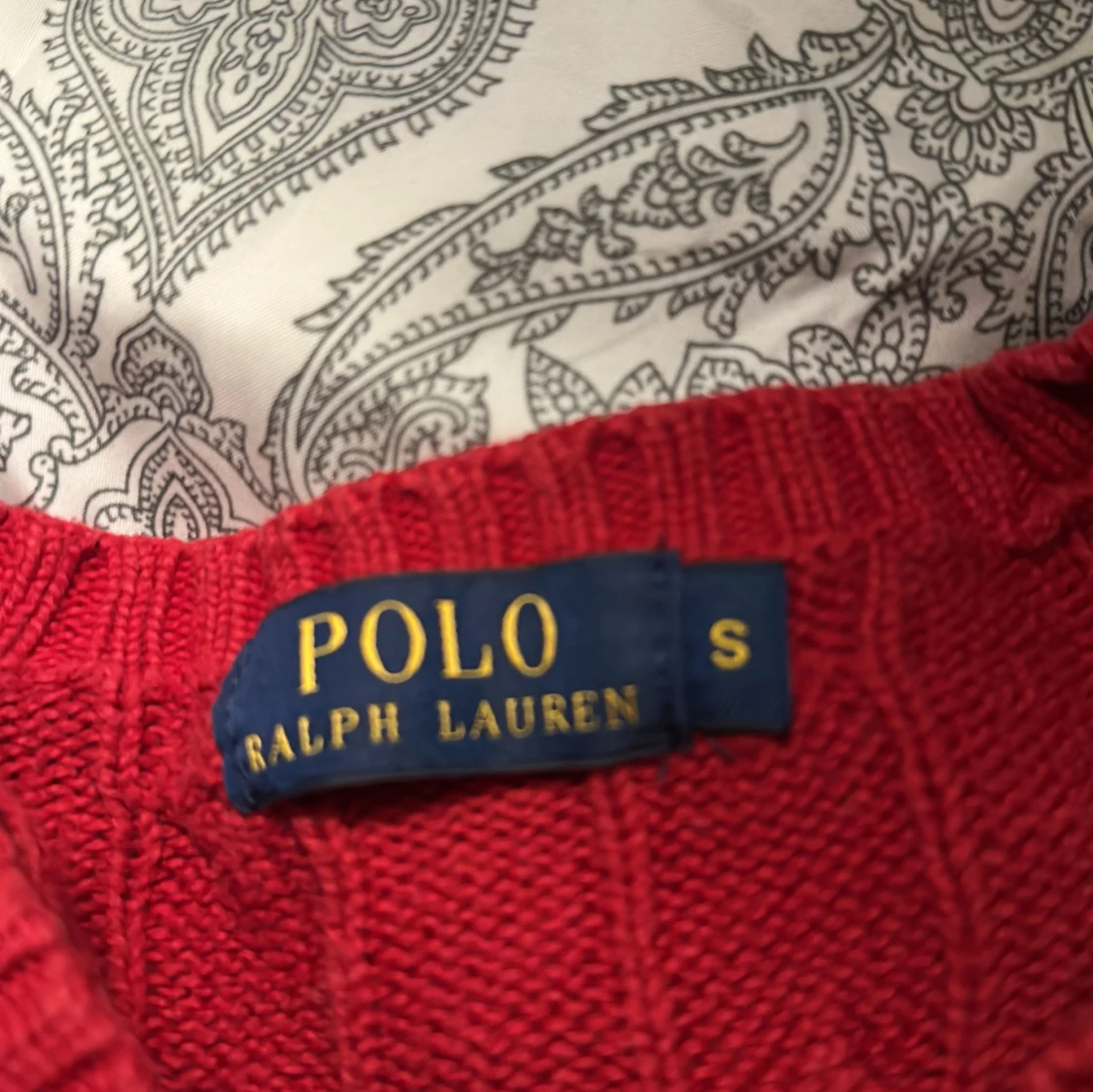 Röd stickad tröja från Ralph Lauren - 92