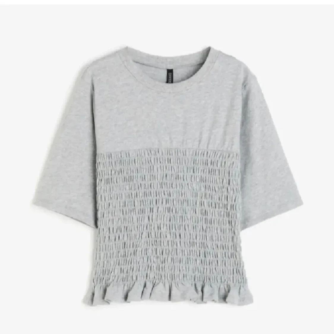 Grå smockad topp - 90