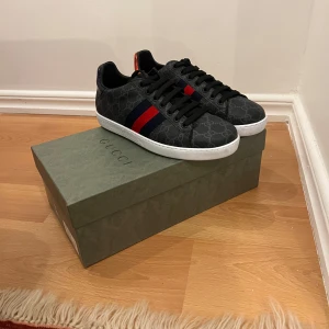 Gucci ace - Gucci skor i storlek 42, använda en gång, säljes då jag köpte i fel storlek. Kvitto finns ej men kartong följes med. Ny pris 8000kr
