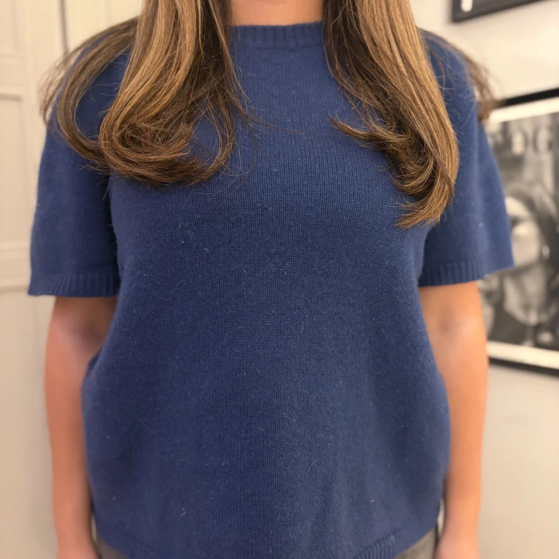 Marinblå soft goat tröja