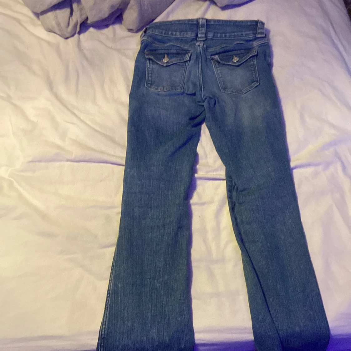 Blå bootcut jeans - 3