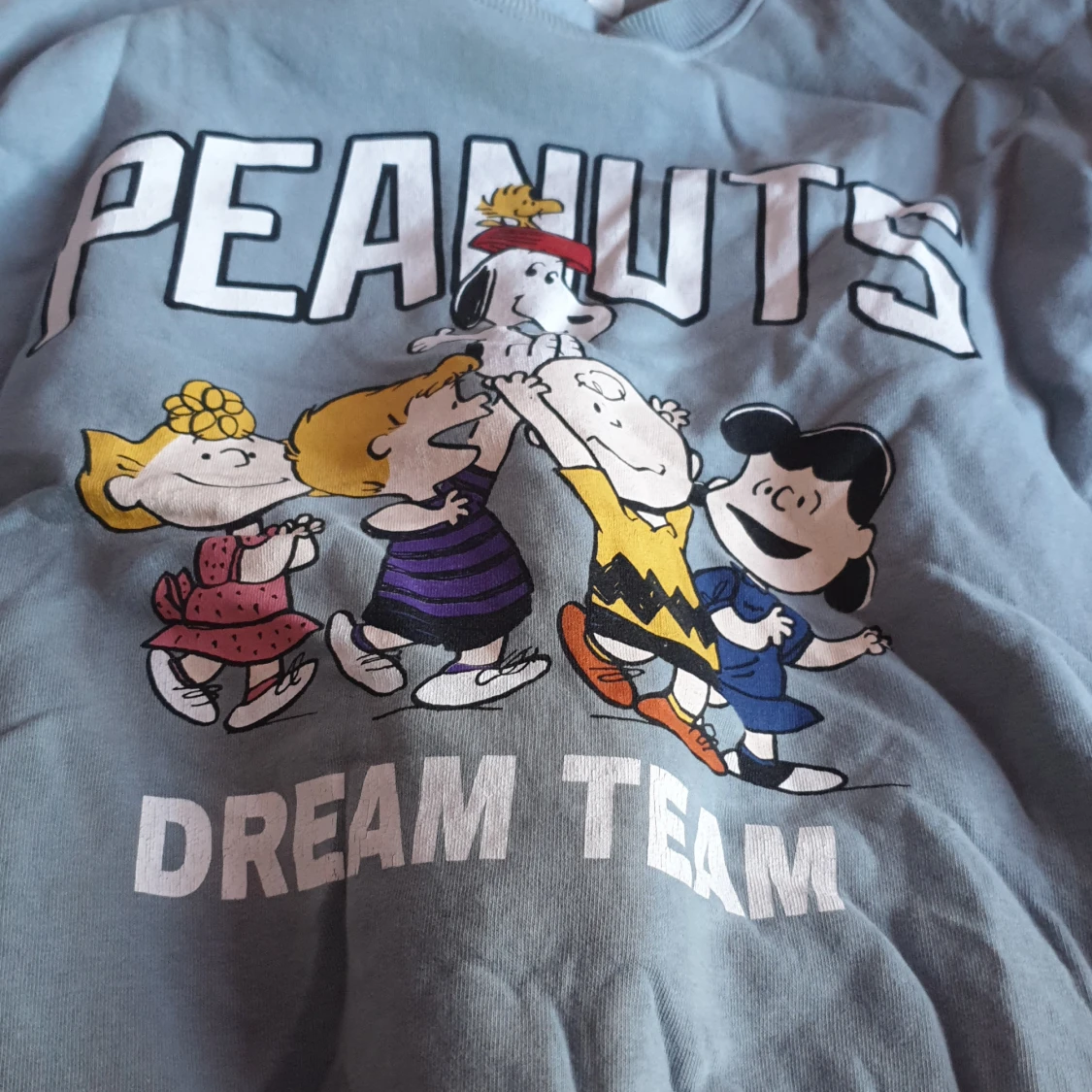 Blå Peanuts tröja med tryck - 1